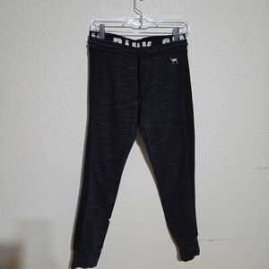 PINK Drawstring Athlesiure Performance Sweatpants Womens Black Size Medium